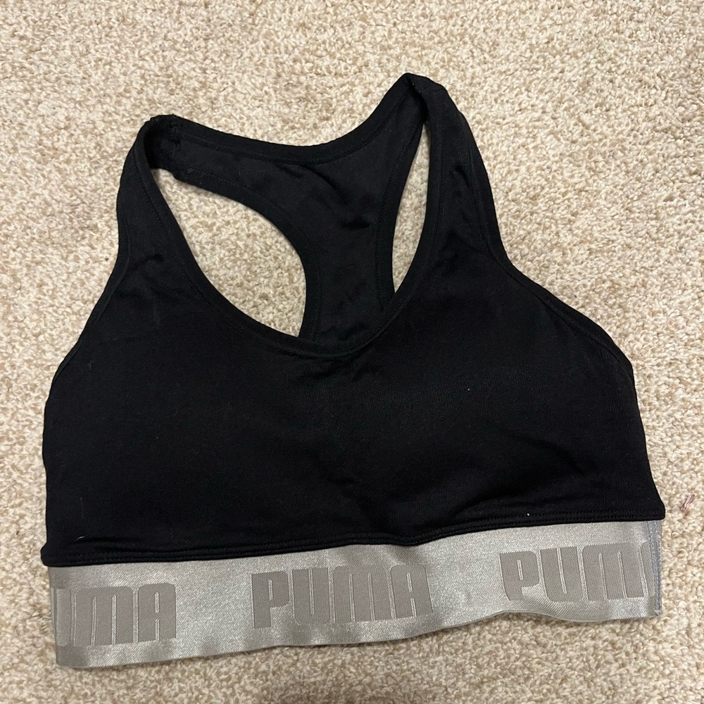 Black Puma Sports Bra Size Small